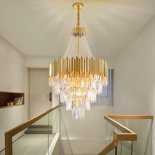 suspension moderne en cristal pour espaces contemporains élégants - vue 2 sur 11