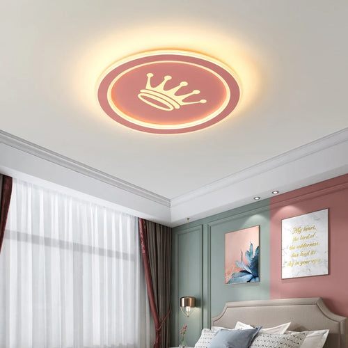 plafonniers led modernes avec motif couronne pour décoration maison - vue 4 sur 10