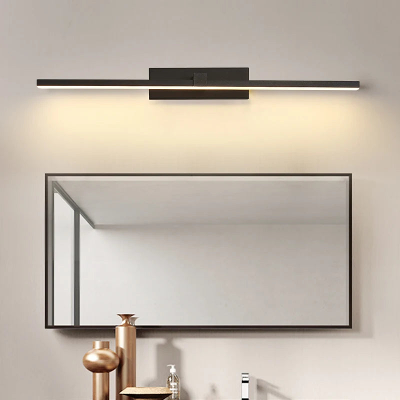 Applique murale miroir de salle de bains LED modernes en aluminium - vue 3 sur 6