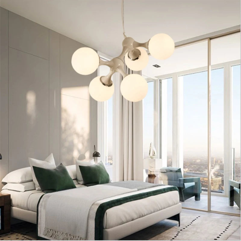 lustre moderne design art adn en verre pour intérieur - vue 2 sur 6