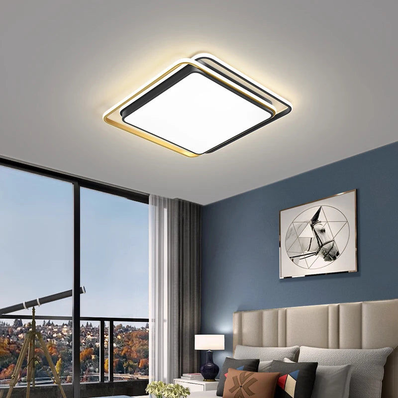 plafonnier led géométrie créative simplicité élégance éclairage intérieur - vue 4 sur 11