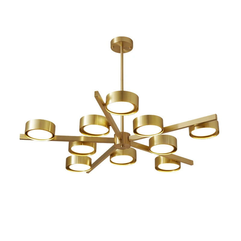 lustre nordique en cuivre design créatif pour éclairage doux - vue 5 sur 8