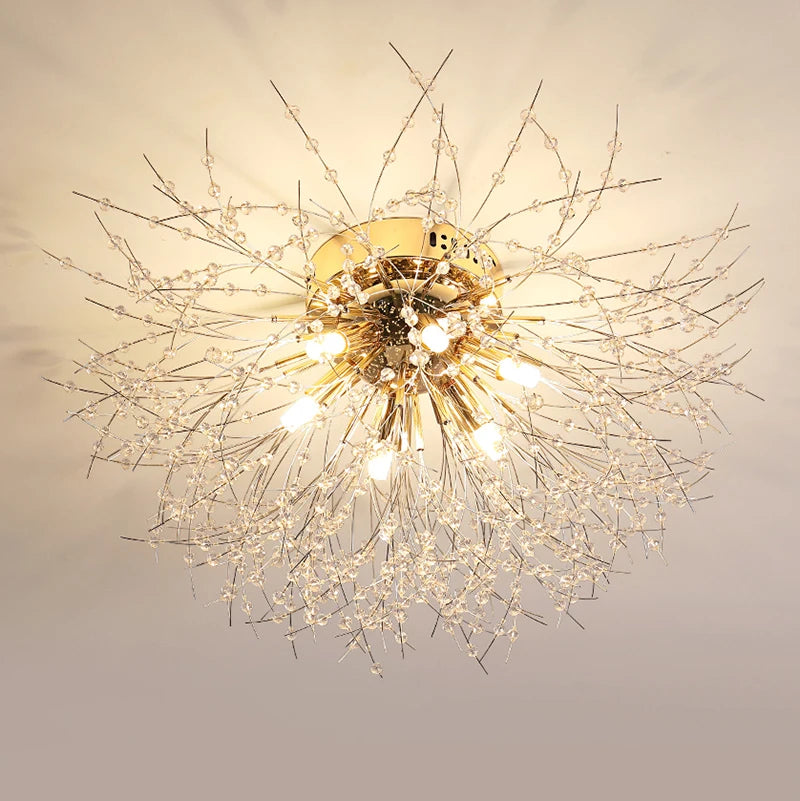 lustre led 	 avec branches de cristal winfordo en stock - vue 4 sur 18