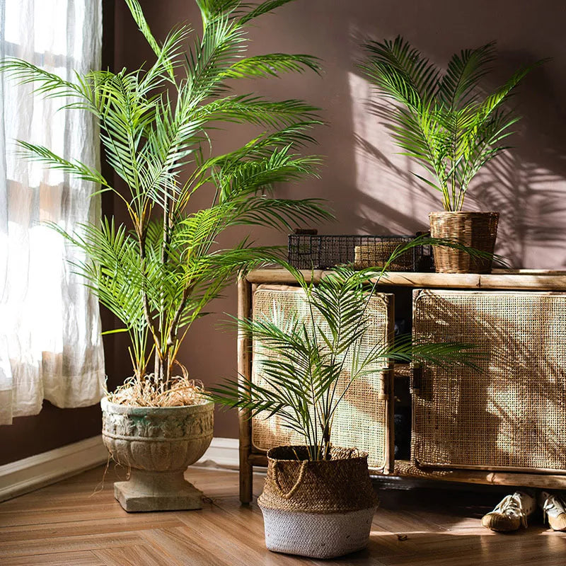plantes tropicales palmier artificiel branches en plastique réalistes - vue 2 sur 12
