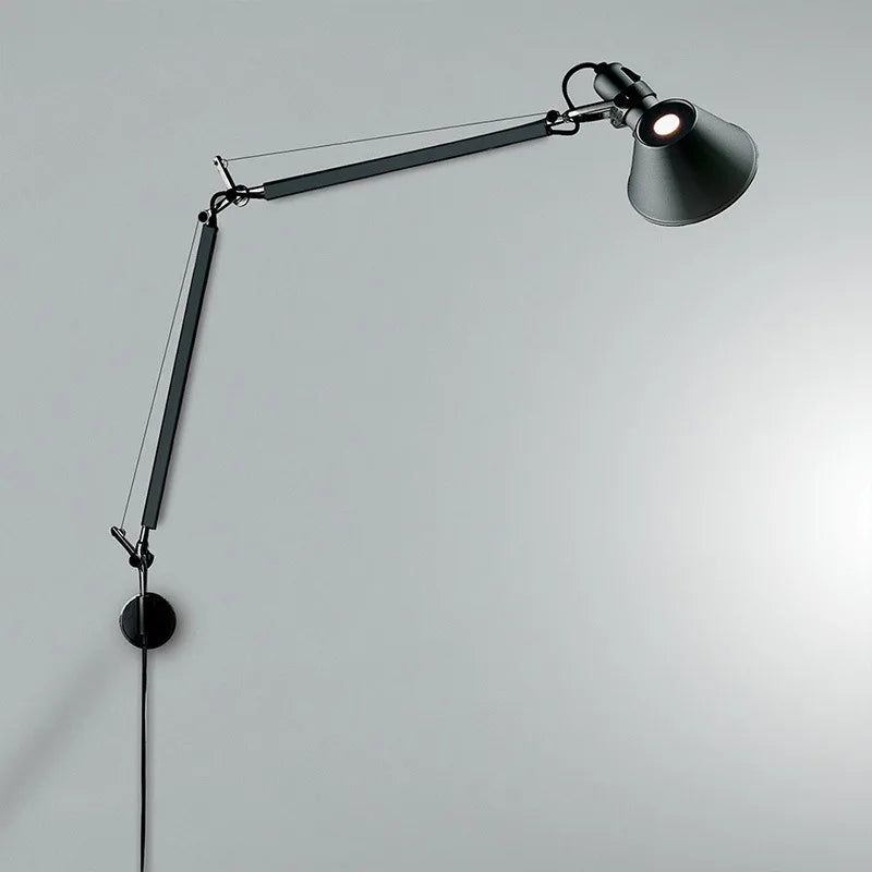 applique murale led moderne à bras long pliable et réglable pour lecture - vue 3 sur 16