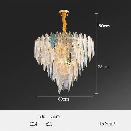 lustre led art déco en fer et verre design élégant pour éclairage moderne - vue 13 sur 25