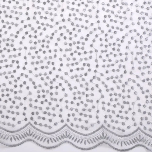 Rideau tulle brodé fleurs style européen salon chambre