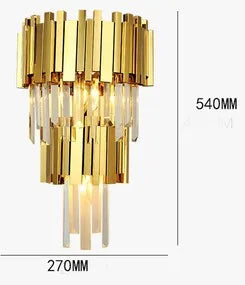 applique murale moderne led en cristal design élégant pour intérieur - vue 9 sur 23