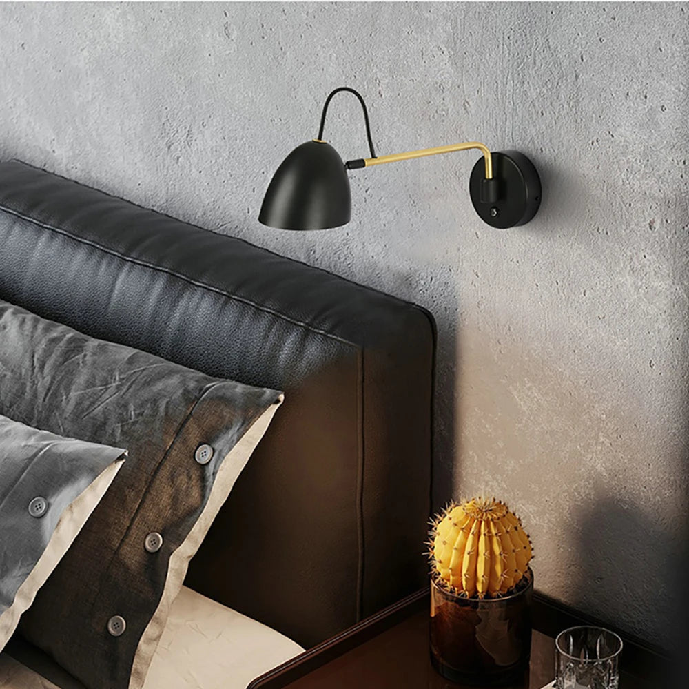 Aisilan LED applique murale à bras oscillant à intensité variable avec interrupteur tactile ajuster la luminosité applique murale pour chevet étude salon - vue 3 sur 8