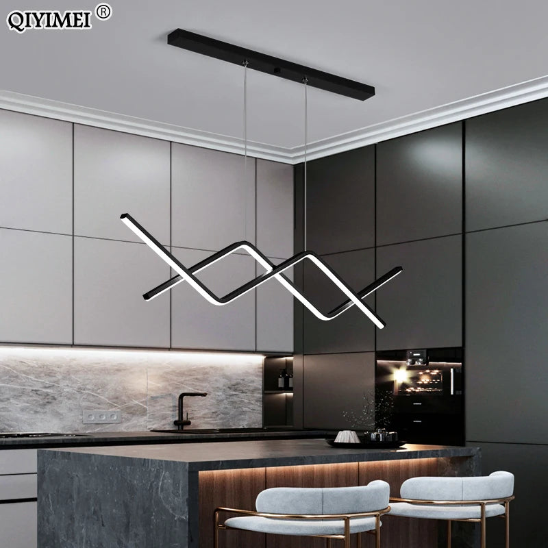 suspension led moderne à intensité variable éclairage intérieur nouvelle lampe - vue 5 sur 10