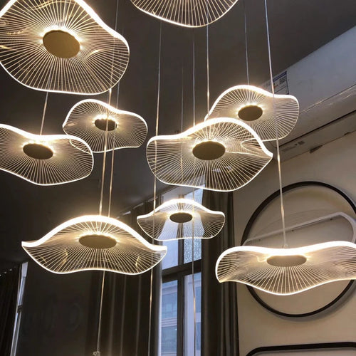 lustre nordique en acrylique design créatif pour espaces élégants - vue 5 sur 12