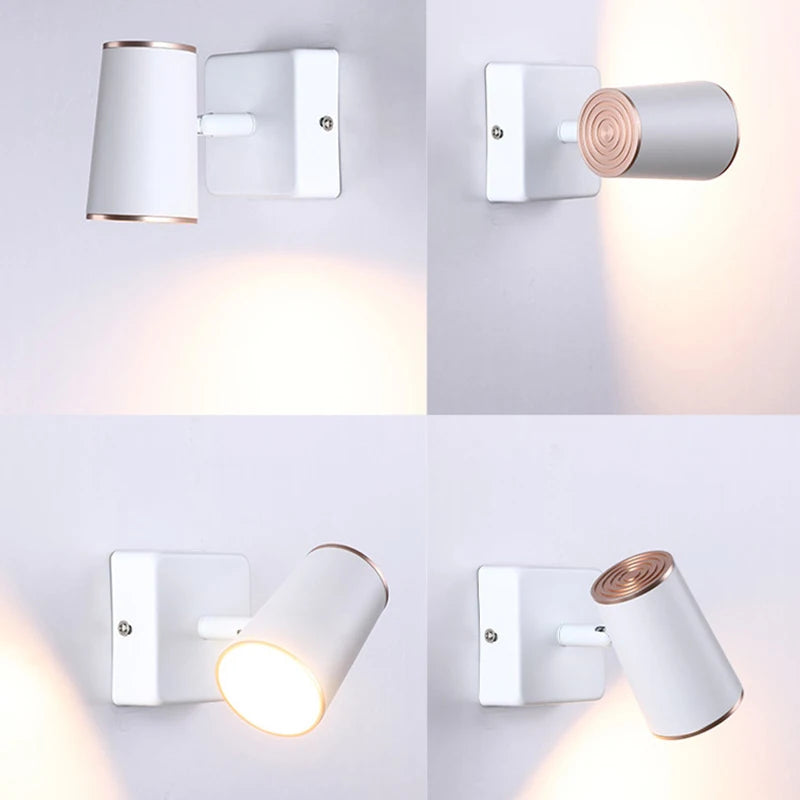 lampe de chevet led rotative à 360 degrés pour maison hôtel - vue 4 sur 8