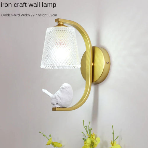 Applique murale led nordique avec appliques d'oiseaux - vue 10 sur 10