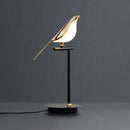 design lampe de table LED placage postmoderne or oiseau alliage acrylique lampe de bureau pour chambre étude salle salon lampadaire