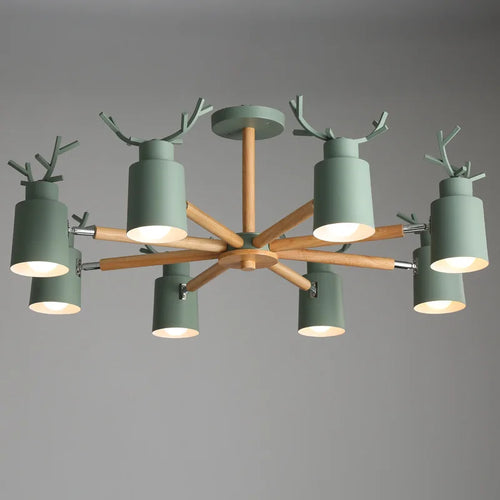 plafonnier en bois nordique design simple et créatif - vue 4 sur 16
