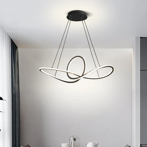 lustre led en aluminium style nordique post-moderne créatif - vue 4 sur 7