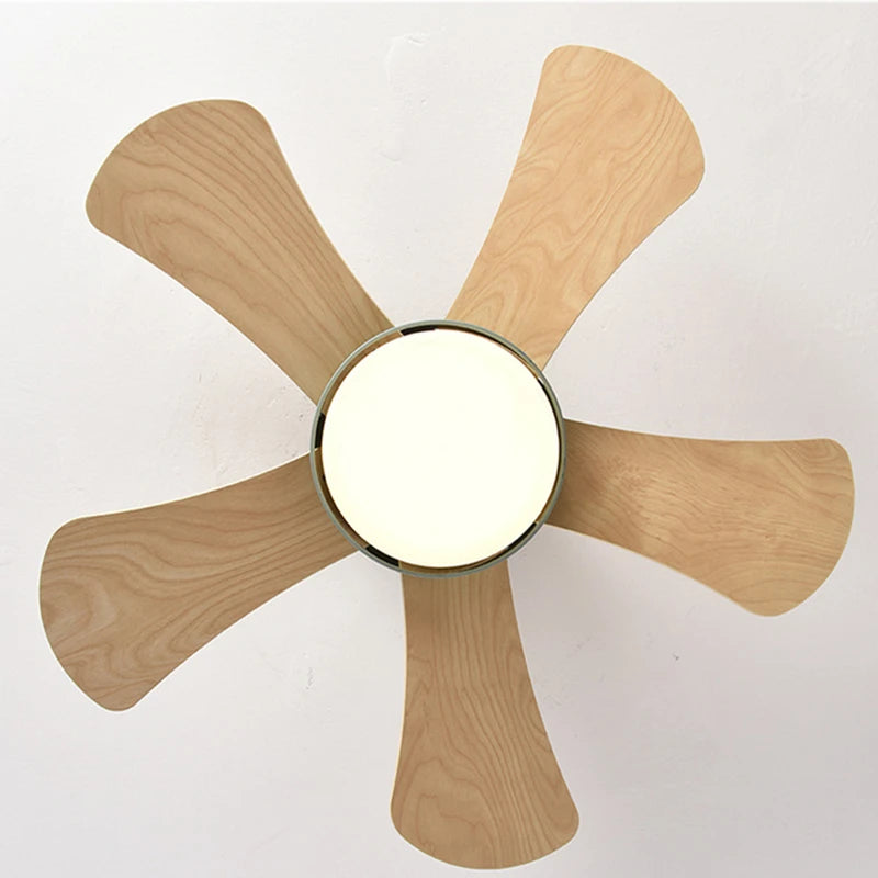 Ventilateur silencieux DC plafonnier ventilateurs de Loft avec lumière LED et lampes modernes à distance pour salon ventilateur de Hall lumières éclairage en bois - vue 5 sur 9