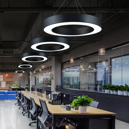 suspension lumière led en métal minimaliste suspendue - vue 3 sur 16