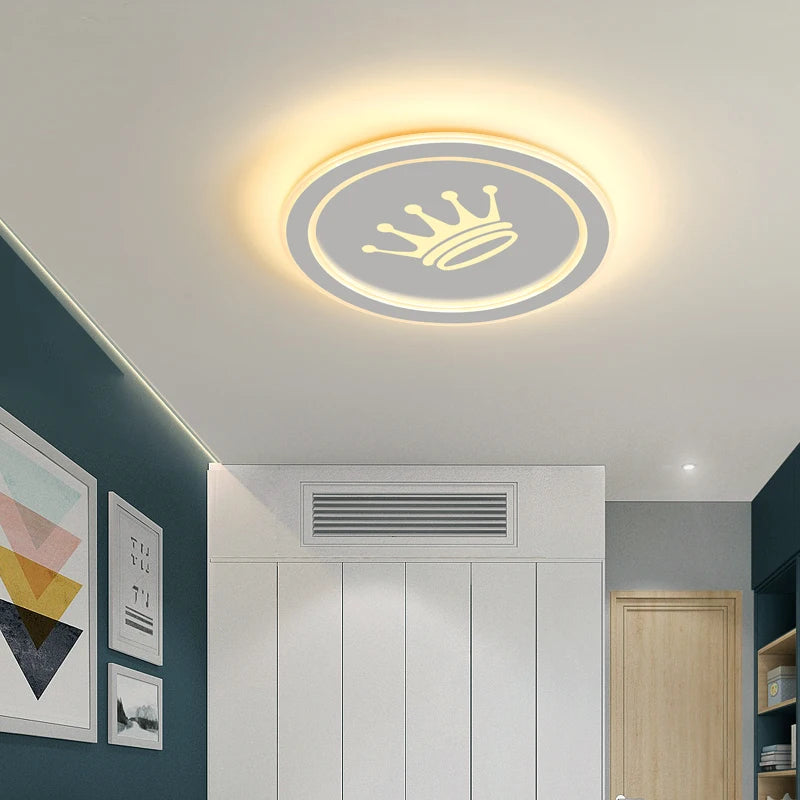 plafonniers led modernes avec motif couronne pour décoration maison - vue 5 sur 10