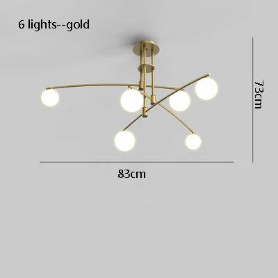 suspension moderne en métal et verre pour intérieur - vue 17 sur 18