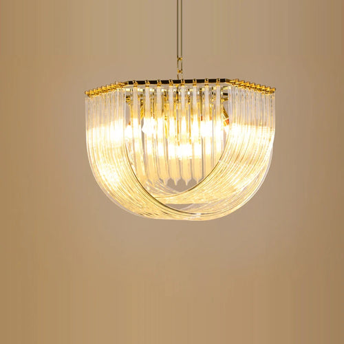 lustre suspendu design en chrome et argent pour éclairage moderne - vue 5 sur 15