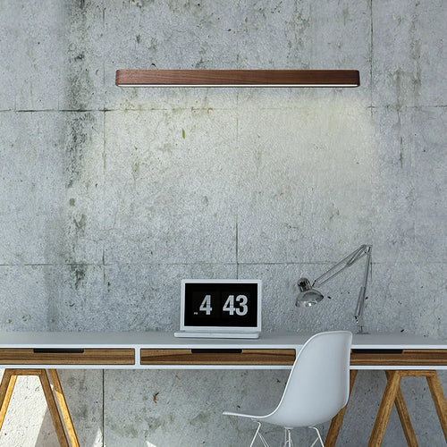 Applique murale led en bois massif design moderne style japonais - vue 3 sur 8