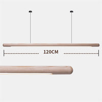 suspension design minimaliste en bois avec bande led
