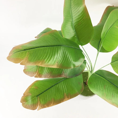 grandes plantes artificielles monstera et bananier pour décoration intérieure - vue 5 sur 9