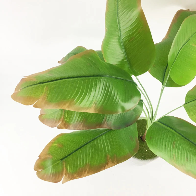 grandes plantes artificielles monstera et bananier pour décoration intérieure - vue 5 sur 9