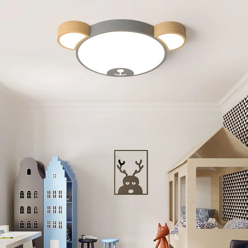 plafonnier créative moderne en forme d'ours en bois led - vue 4 sur 9
