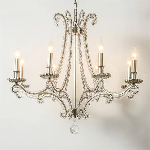 lustre en métal coulé rétro pour éclairage intérieur en fer forgé - vue 4 sur 11