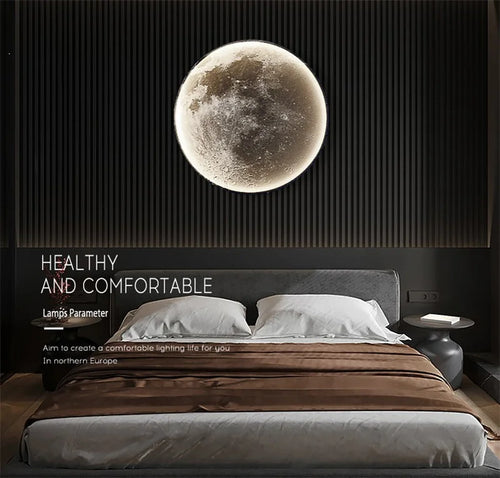 applique murale lune design moderne éclairage décoratif pour intérieur - vue 6 sur 10