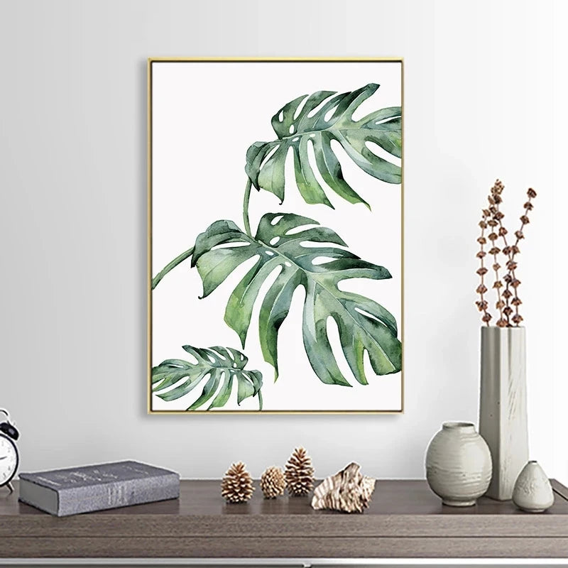 plante tropicale nordique art mural moderne décoration intérieure - vue 4 sur 7