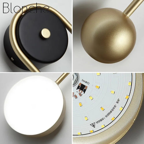 lampe de chevet créative à led trois lumières dimmables pour intérieur - vue 5 sur 7