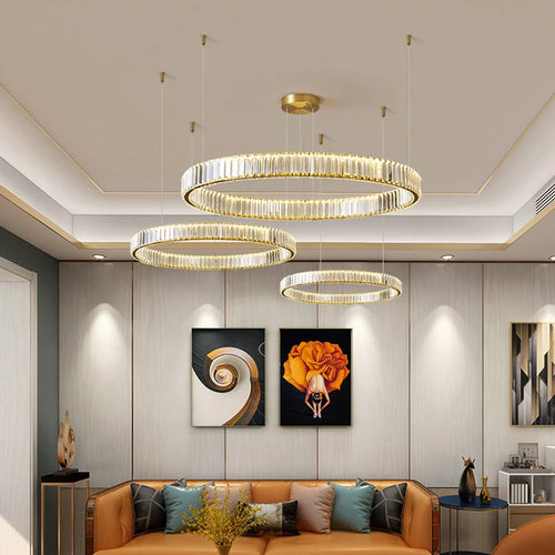 lustre moderne en cristal design haut de gamme pour intérieur élégant - vue 5 sur 11