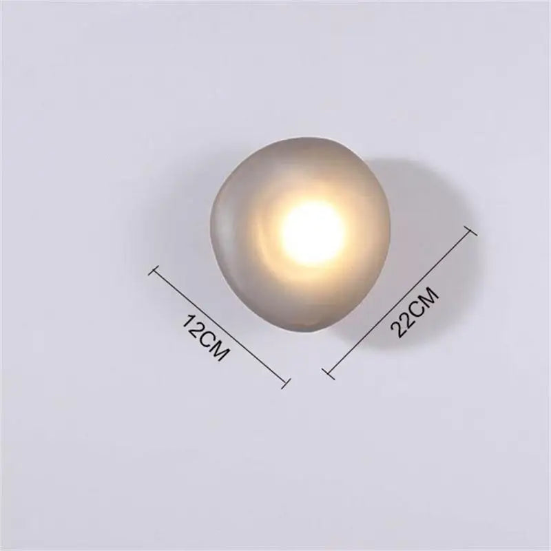 applique murale led galets verre moderne déco intérieur hotel couloir plafonnier éclairage - vue 21 sur 22