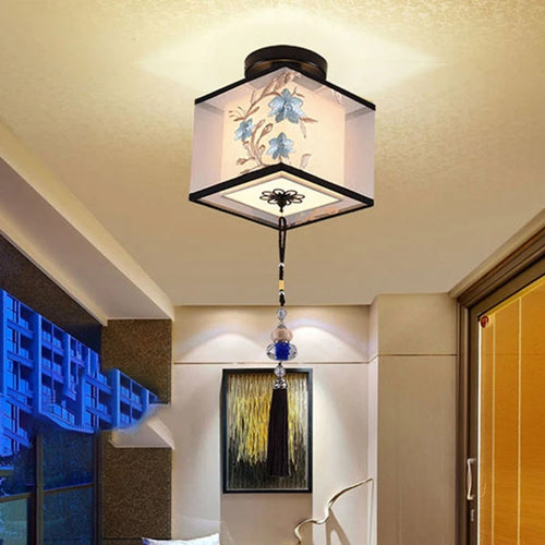 Plafonnier Led suspendu classique et Vintage chinois - vue 8 sur 10