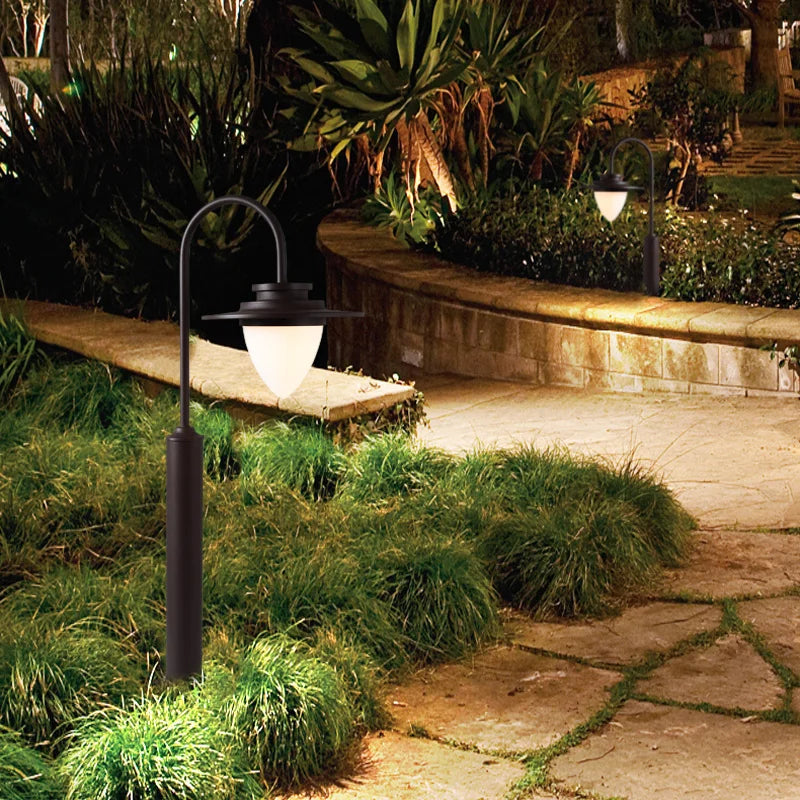 Lampadaire extérieur de pelouse pour jardin moderne en aluminium - vue 4 sur 8