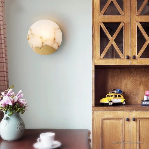 appliques murales en marbre et cuivre pour décoration intérieure - vue 4 sur 7