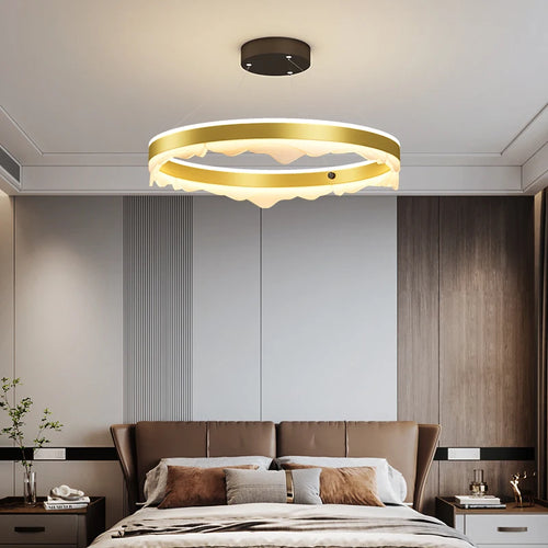 lustre rond créatif de luxe moderne pour décoration maison - vue 3 sur 14