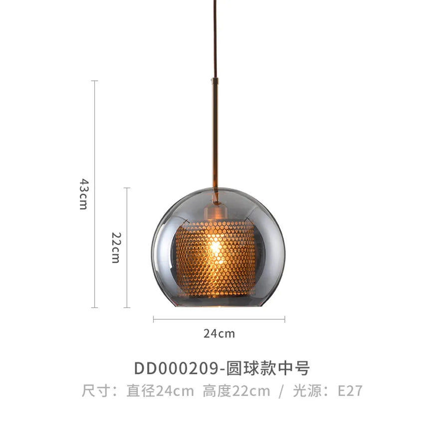 suspension moderne en verre pour décoration intérieure élégante - vue 16 sur 17
