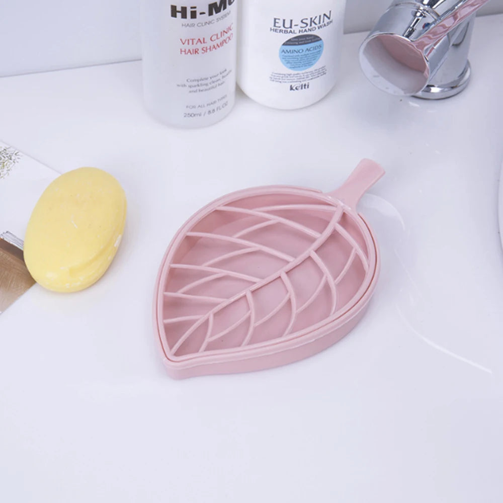 boîte à savon double couche en forme de feuille portable - vue 3 sur 8