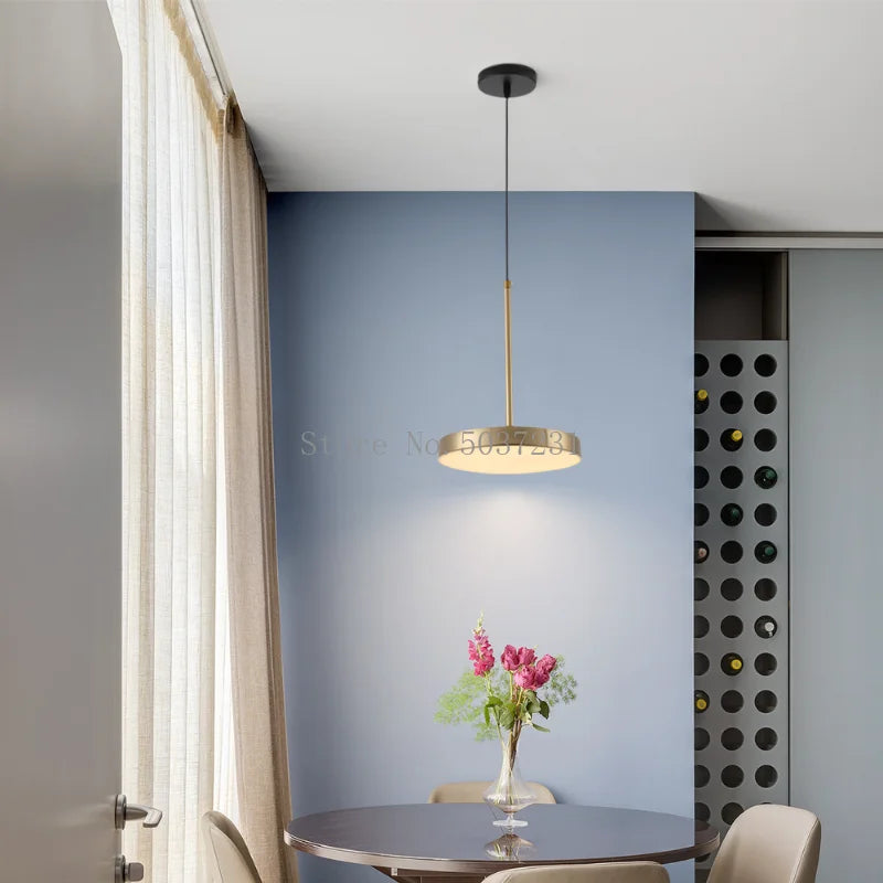 lustre nordique en acrylique led simple pour restaurant et café - vue 4 sur 8