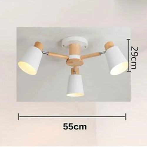 lustre nordique en bois massif simple et moderne