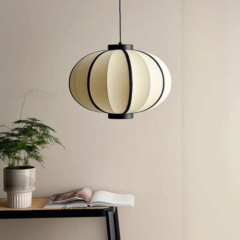 suspension tissu nordique concepteur Simple lampe à main cuisine luminaire salon salle à manger - vue 6 sur 10