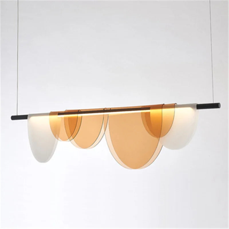 lustre moderne en acrylique pour restaurant bar café lumineux et créatif - vue 1 sur 10