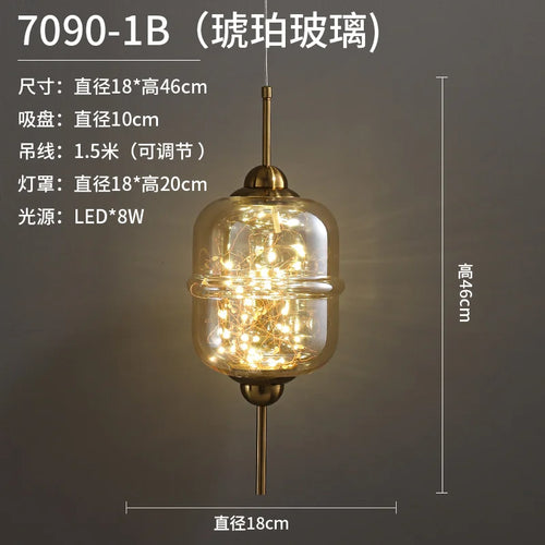 suspension moderne en verre créatif pour bar et magasin - vue 11 sur 11