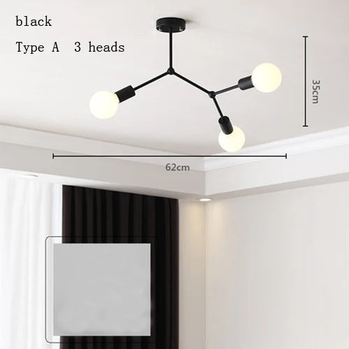 lustre moderne à plusieurs têtes pour intérieur créatif - vue 17 sur 27