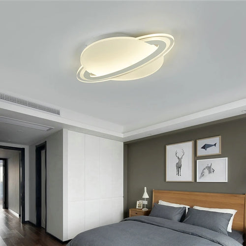 plafonnier moderne leds pour enfants motif planète espace - vue 2 sur 8