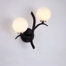 Applique murale led en métal nordique boule de verre dorée postmoderne loft café